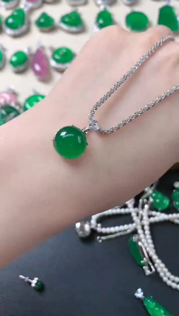 玛瑙/玉髓吊坠银S925镶嵌D156|238