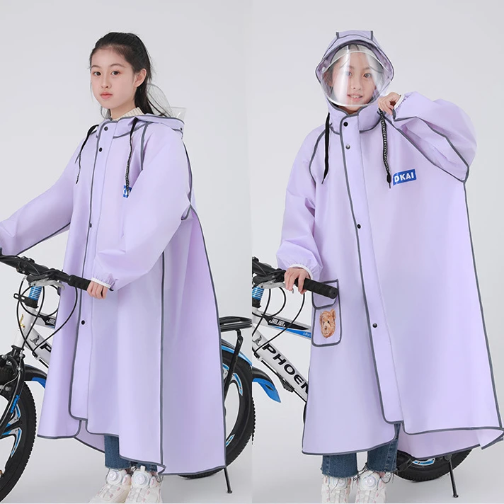 朵思曼雨衣全身大童上学小学初中生儿童男女款防水带书包位幼儿园