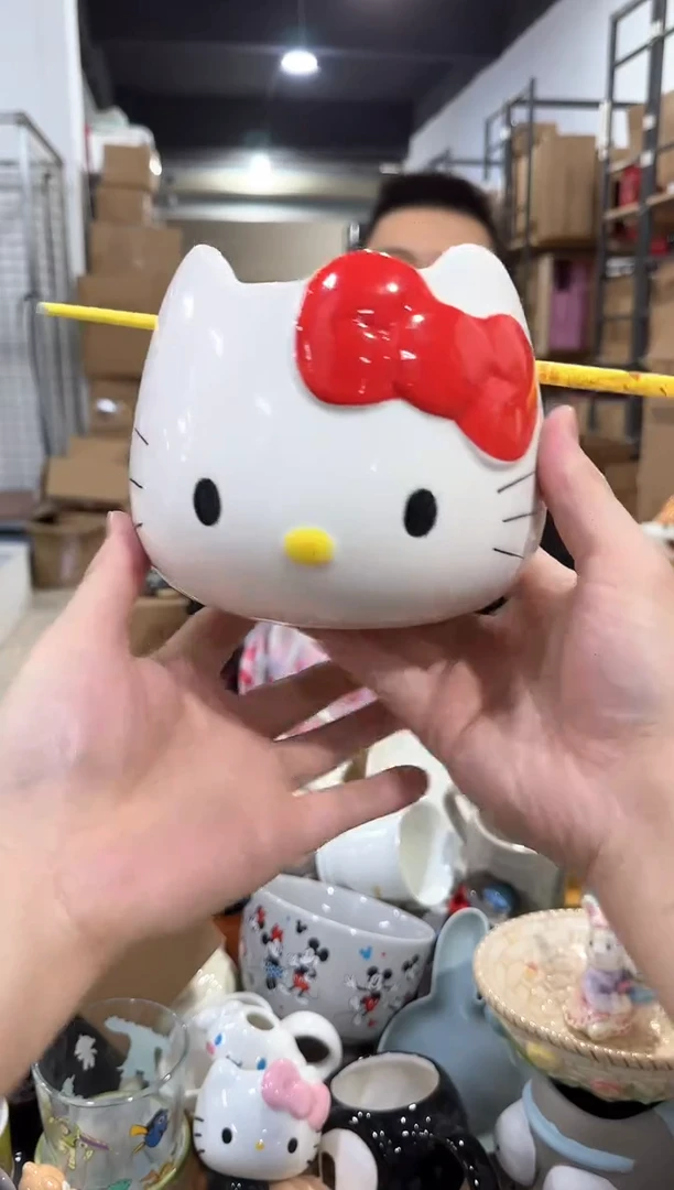 瓷片kt猫拉面碗  微瑕