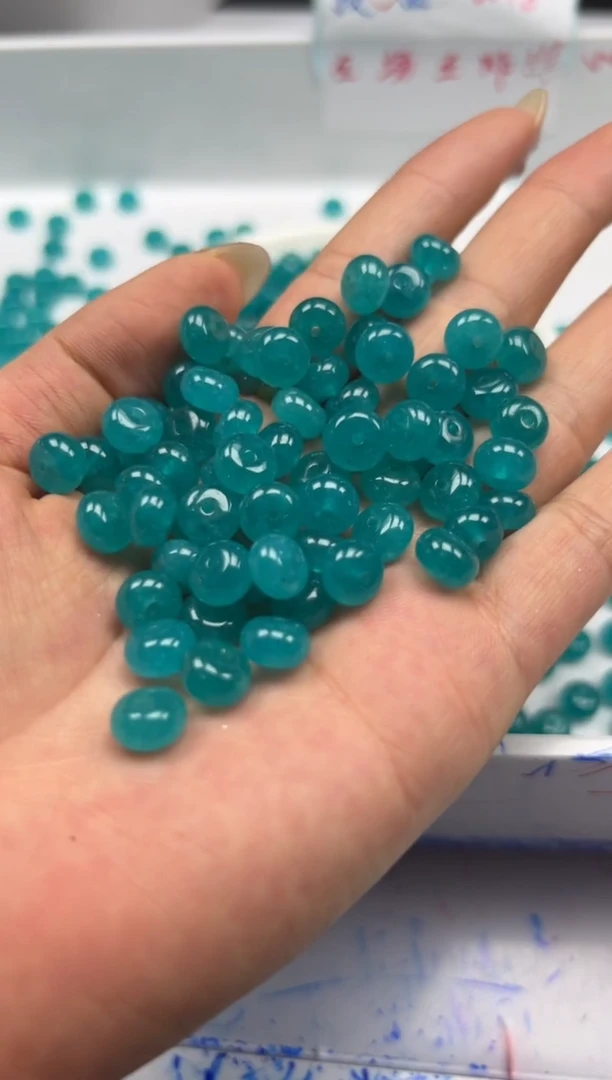 玛瑙/玉髓颈饰未镶嵌w2145天河石算盘8*5mm*30颗