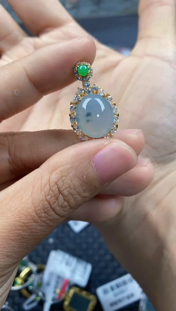 银S925镶嵌戒指翡翠333     2