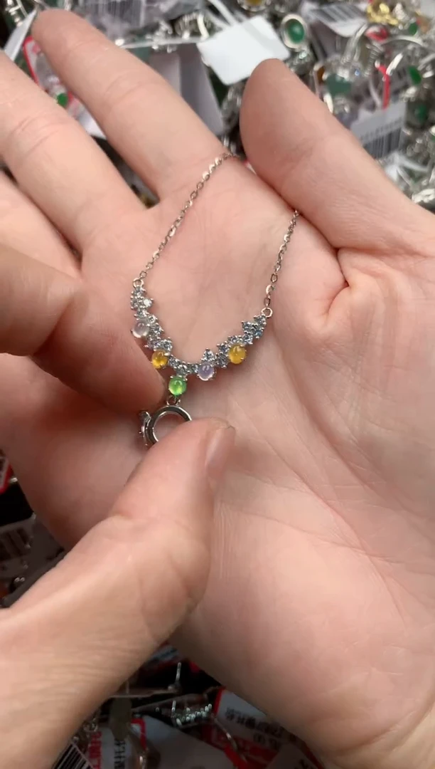 银S925镶嵌戒指翡翠444   10