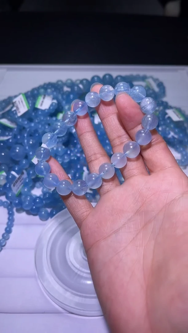 1海蓝宝石（处理）J005-10mm海蓝宝单圈-多样性发其一