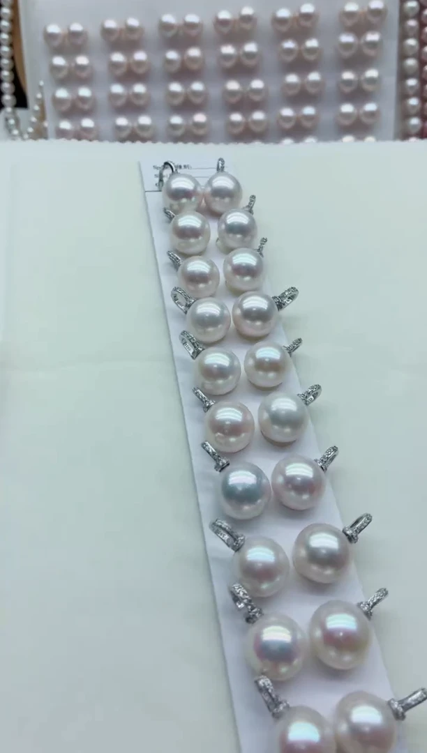 淡水珍珠银S925镶嵌吊坠(不含链)多样性发其一，非无暇