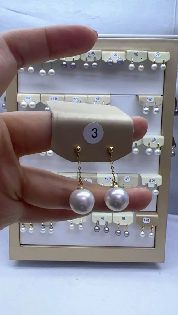 【闪购商品】淡水珍珠耳饰银S925镶嵌3