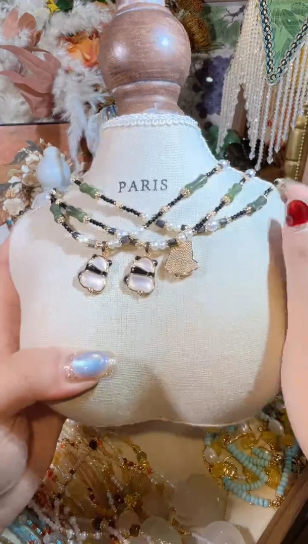 项链未镶嵌淡水珍珠熊猫 078