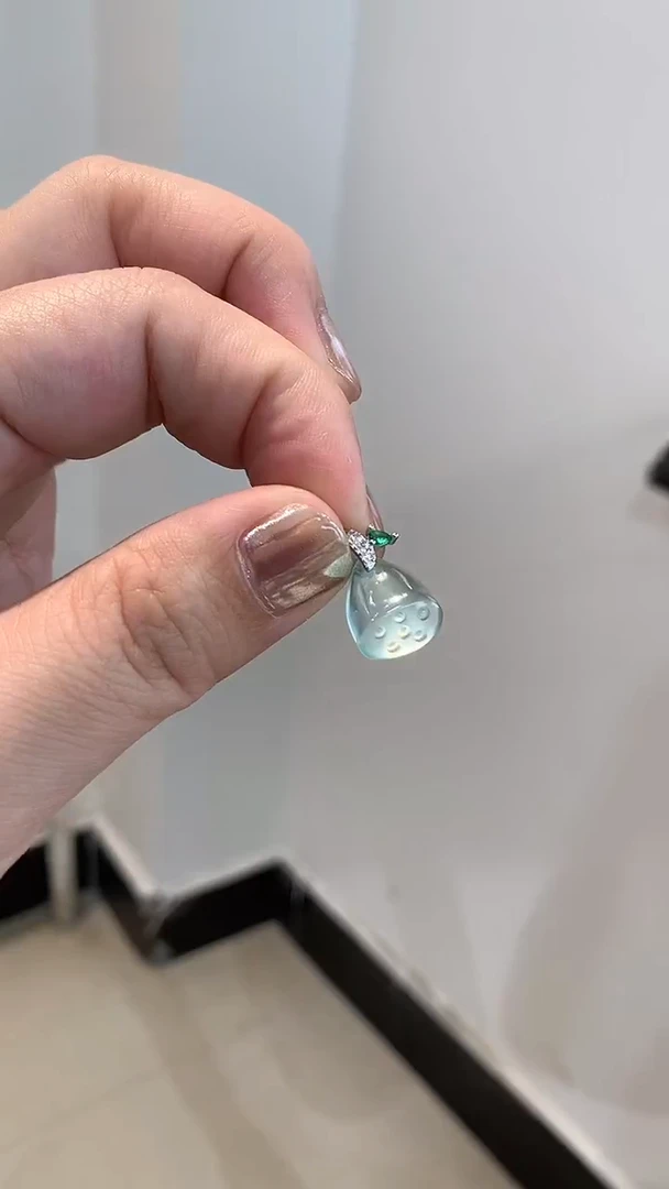 未镶嵌蛇纹石玉吊坠(不含链)莲蓬