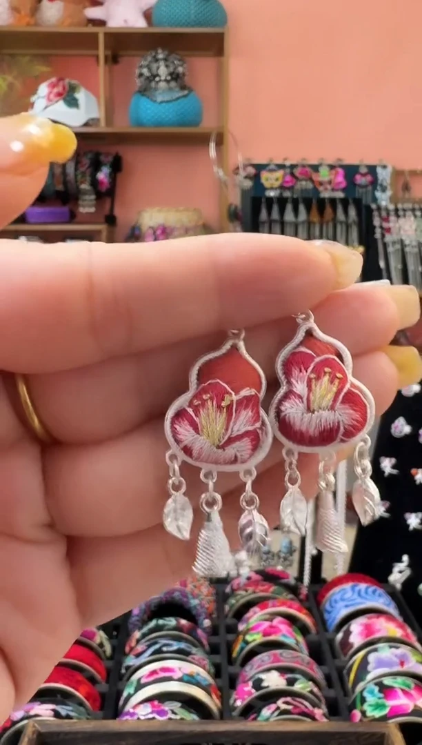 织绣艺枝独绣老绣饰品235