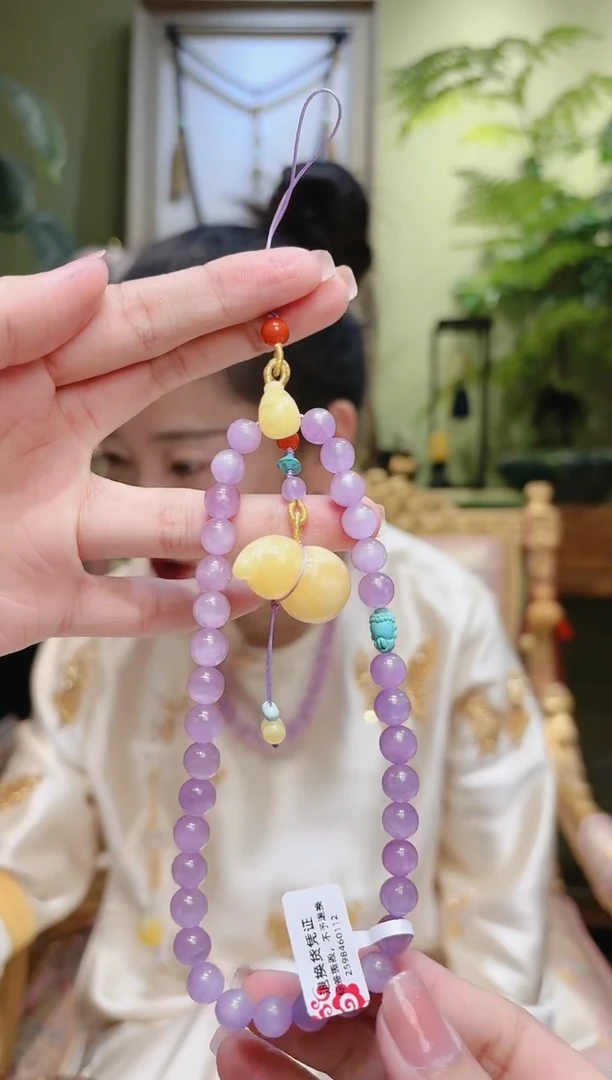 【闪购商品】锂辉石挂件未镶嵌蜜蜡葫芦紫锂辉挂件