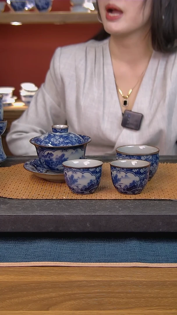 简装家用款4件套 老陶泥开片纹陶瓷茶具