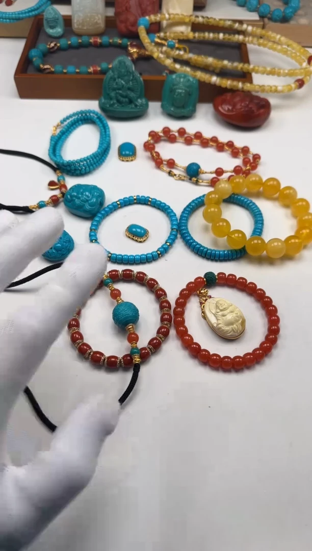 18K金镶嵌绿松石配饰配饰林****～配饰配饰