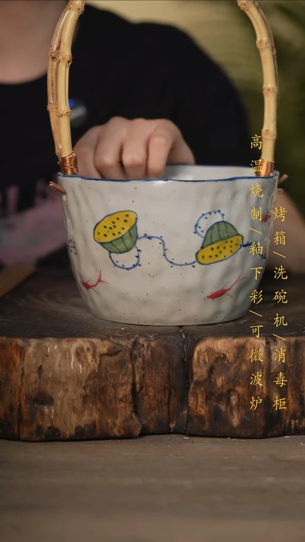 瓷片景德镇高温釉下彩可微波烤箱洗碗机
