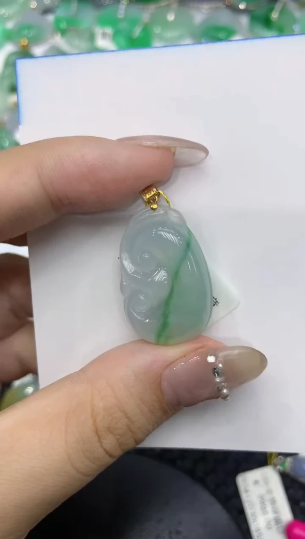 【闪购商品】翡翠颈饰18K金镶嵌222222222