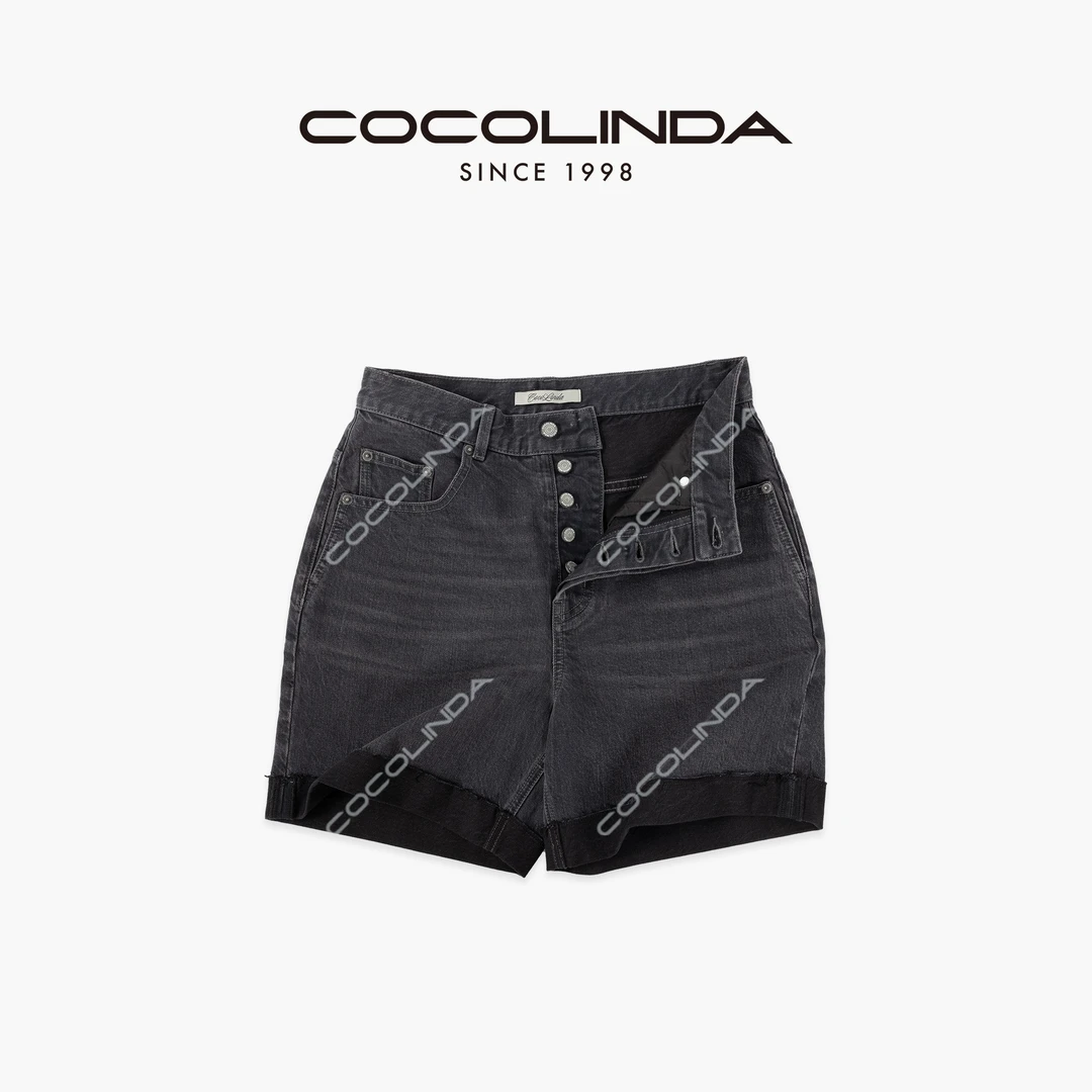 COCOLINDA | “经典复古”四季挽边短松弛感胯【毛边牛仔裤】 N5296