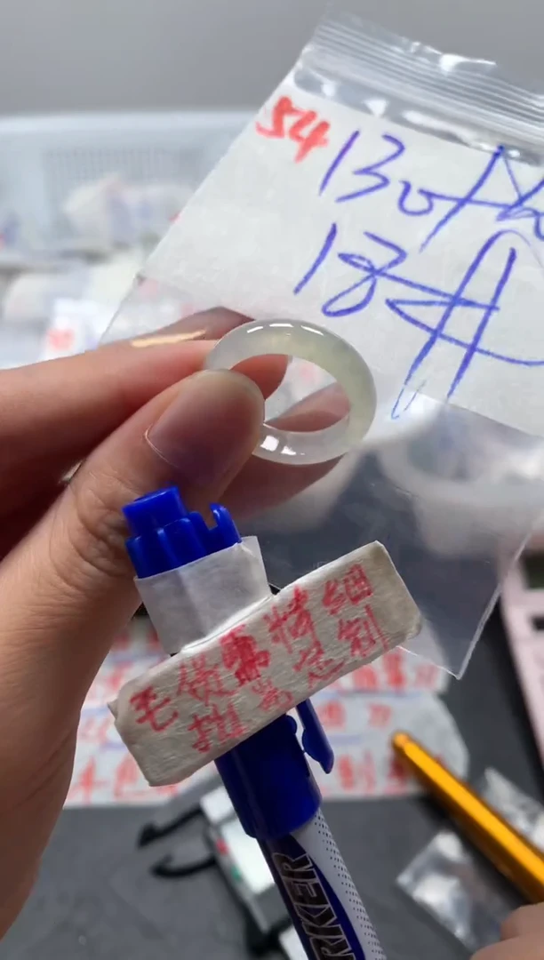 未镶嵌定制翡翠戒圈18#140毛货需精细抛光