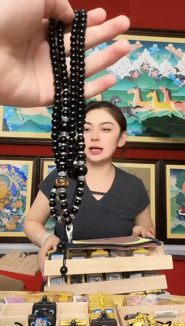 吊坠唐卡链子-热贡纯手绘娜娜