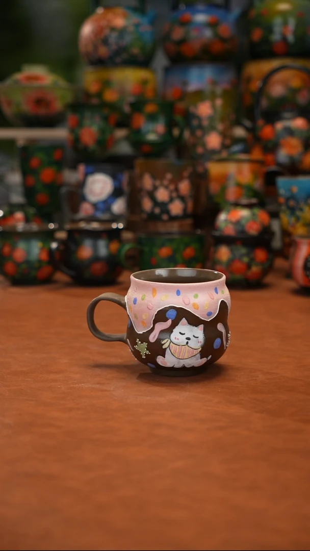 陶瓷油画手绘釉下彩