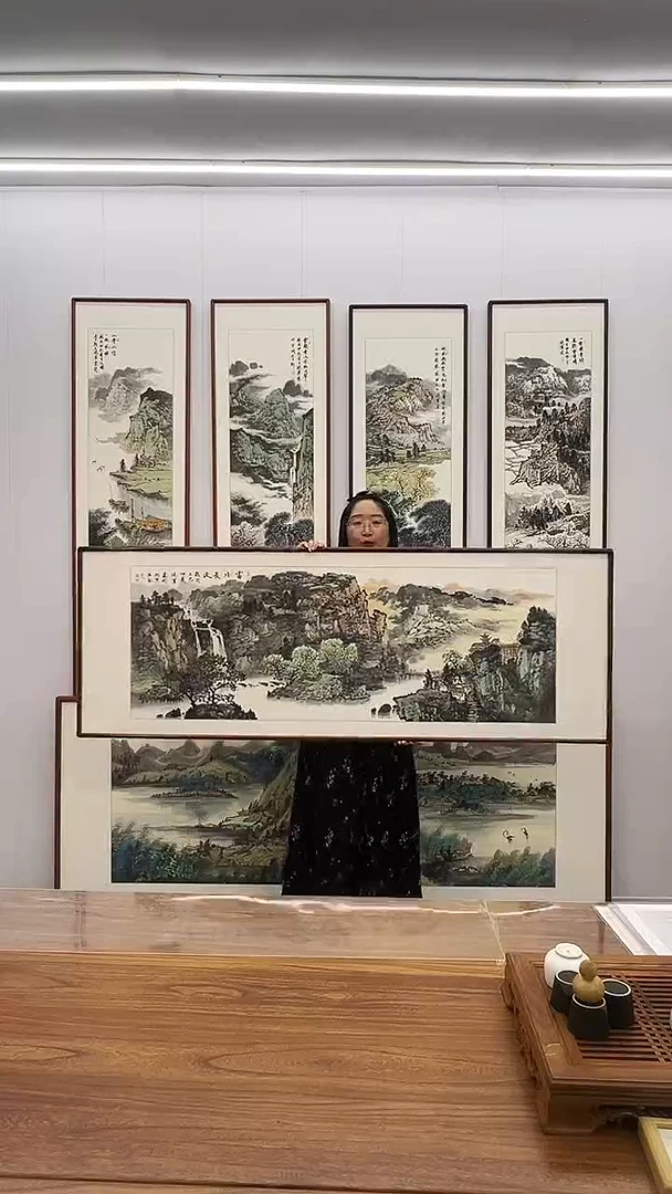 国画张现军 170*60  富水长流  山水