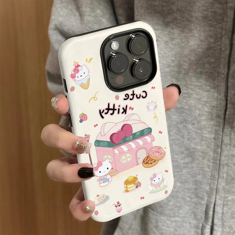 【jojo专属】冰淇淋kt猫适用于苹果16手机壳新款华为二合一防摔少女