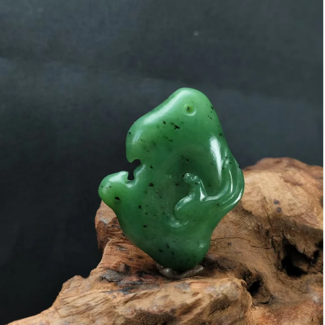 【好玉友】本玉系列-悟道 和田玉颈饰 精雕随形玉佩 仿古手工作品