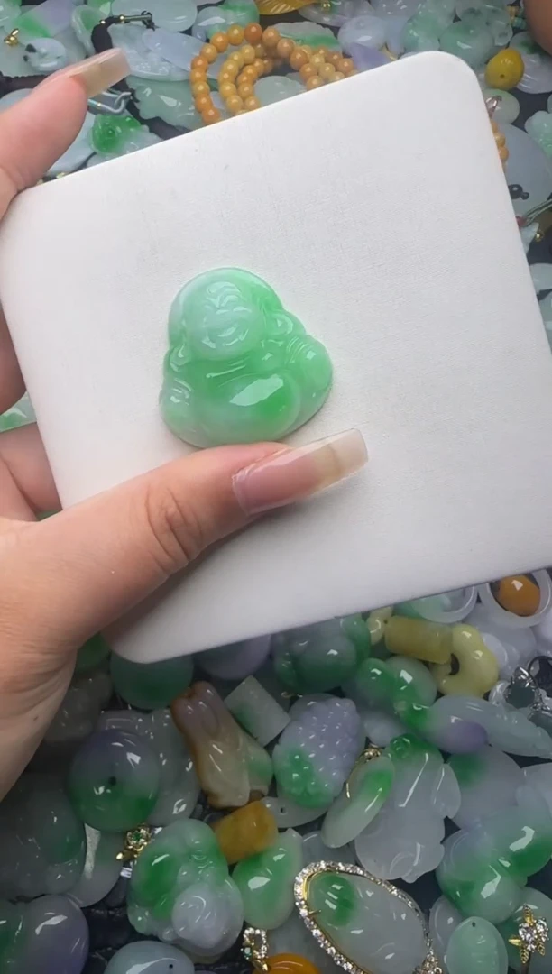 翡翠未镶嵌颈饰天然缅甸翡翠吊坠