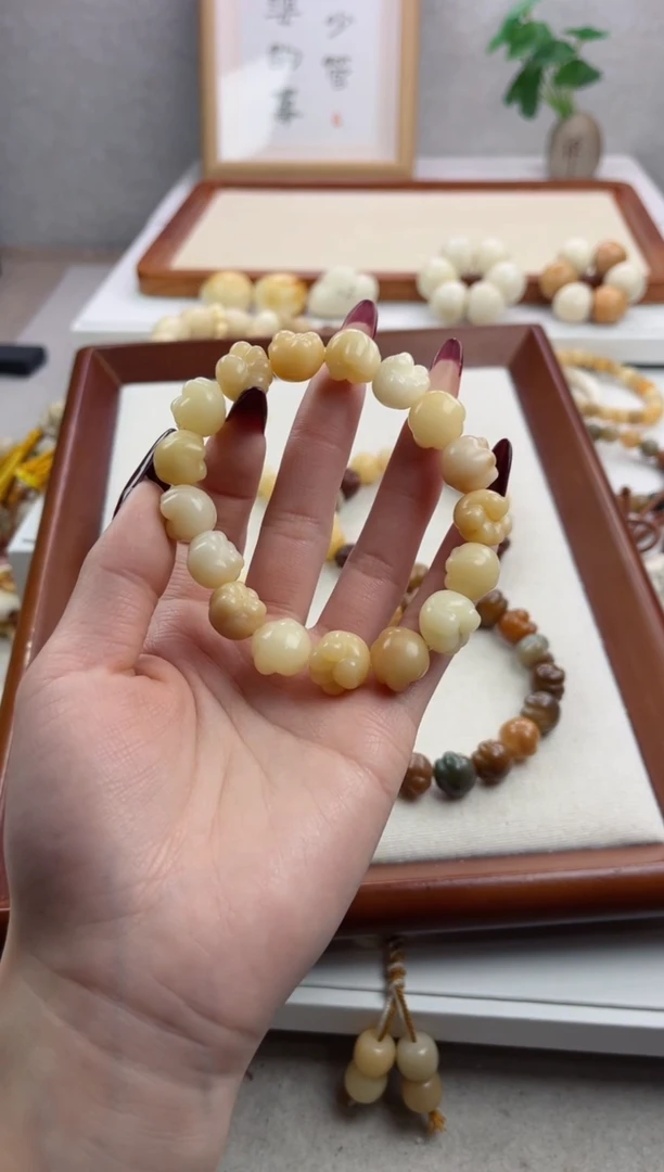 【闪购商品】菩提根/象牙果手串e53干磨猫爪13.5