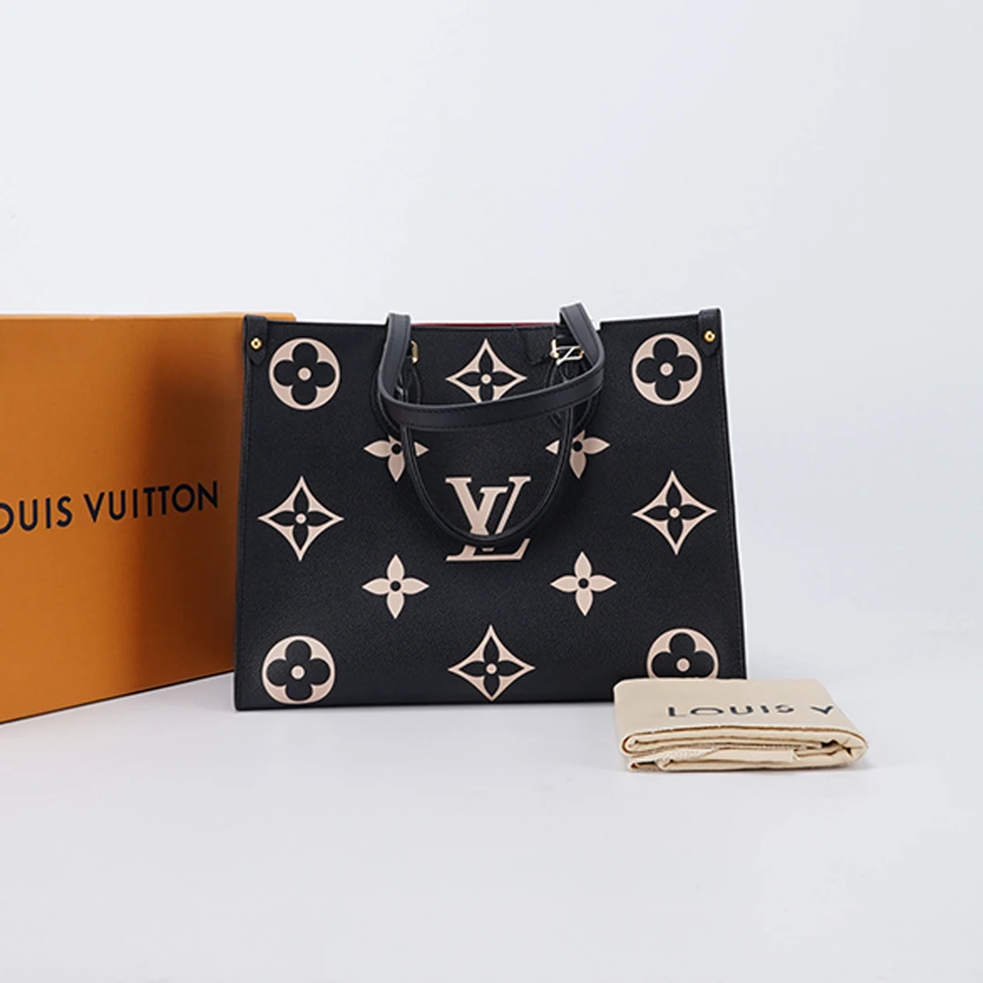 95新 LouisVuitton/路易威登 【总仓】onthego 中号全皮/BG22014399