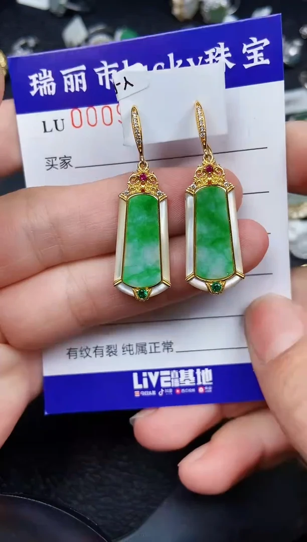 翡翠银S925镶嵌颈饰9726