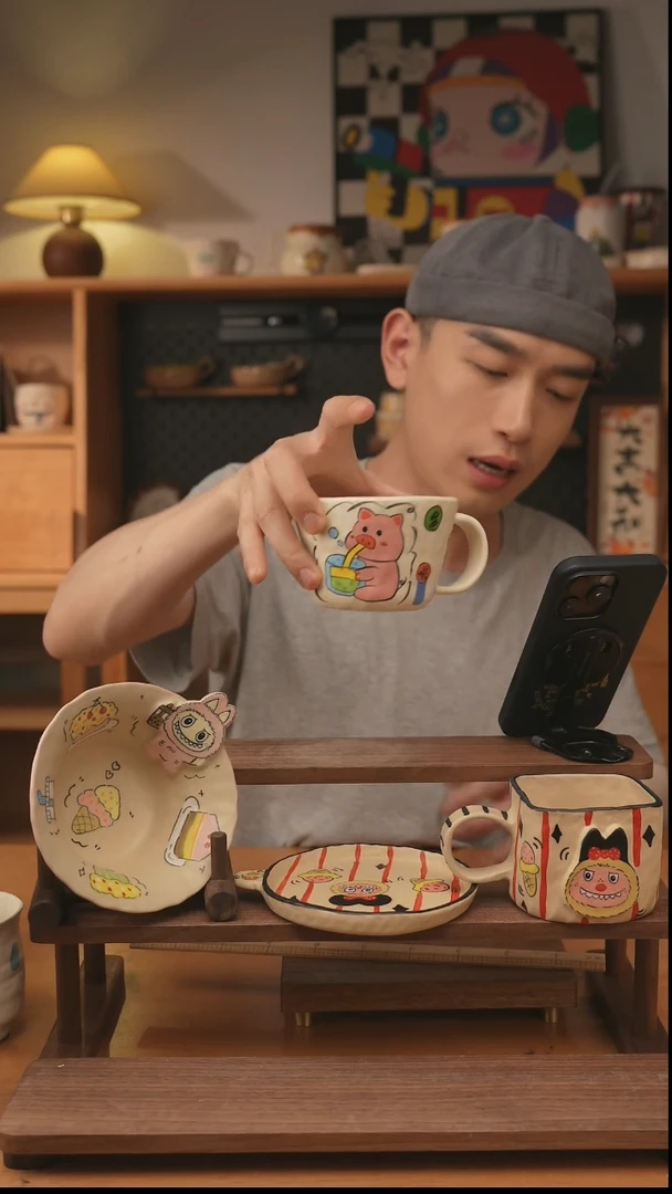 杯子景德镇可爱设计师款陶瓷