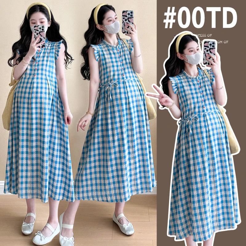 时髦减龄孕妇装夏季新款爆款网红时尚洋气高质量休闲孕妇连衣裙女