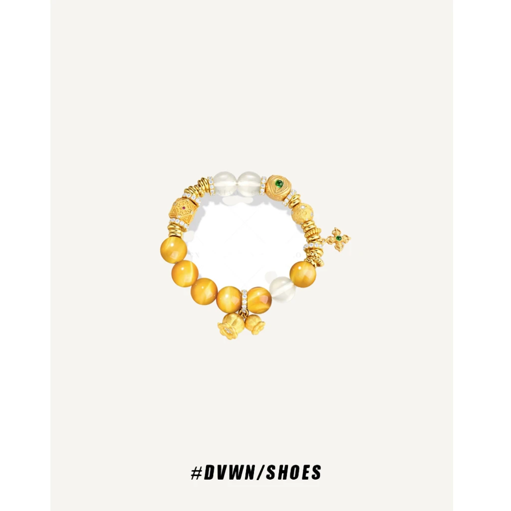 铜合金树脂手链 【串珠系列】虎眼串珠手串美拉德