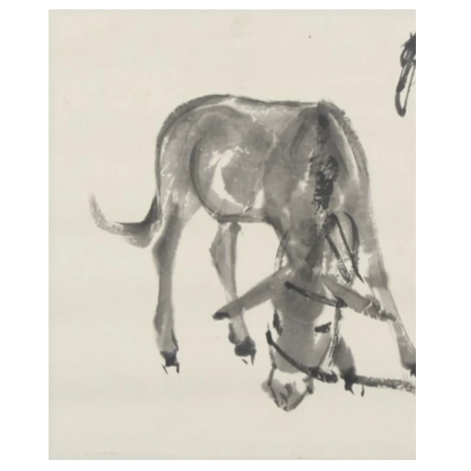 LOT.1058 《驴》31*30cm 纸本水墨镜片