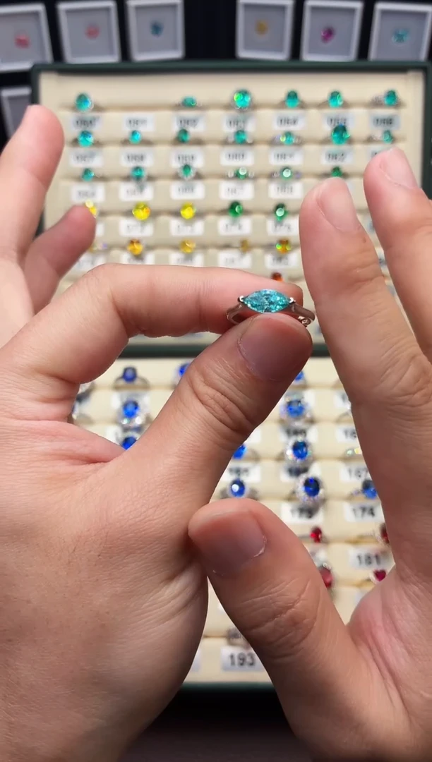 银S925镶嵌戒指碧玺00003