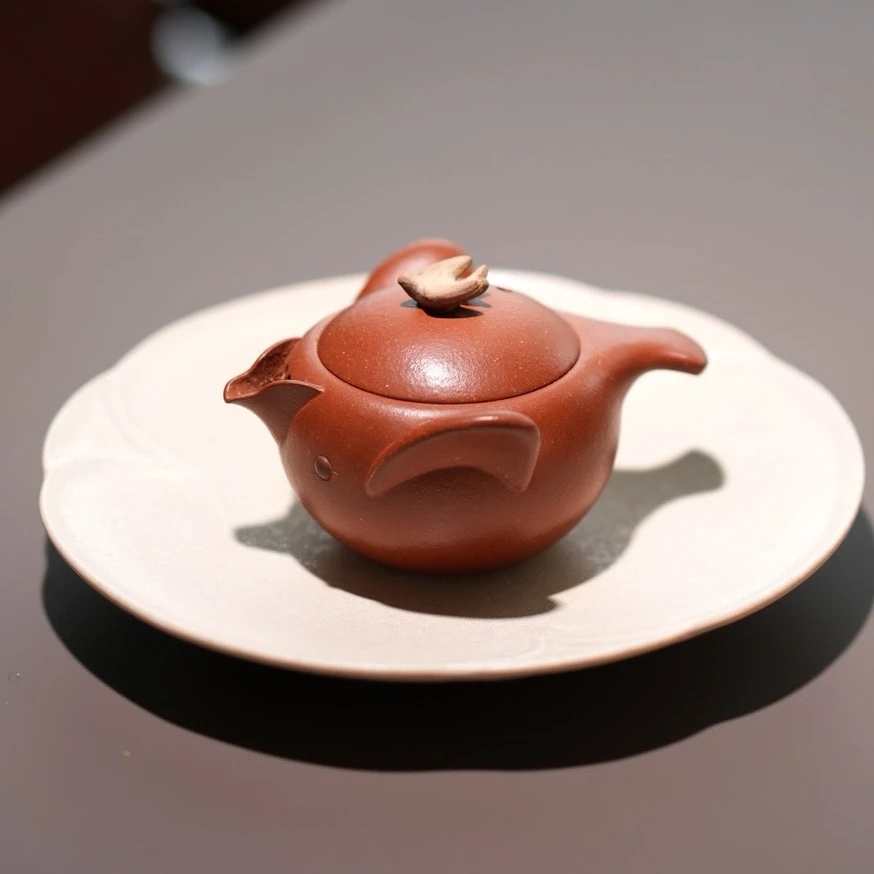 《小飞燕》萌宠系列 异色拼色 降坡泥 130ml茶壶紫砂壶