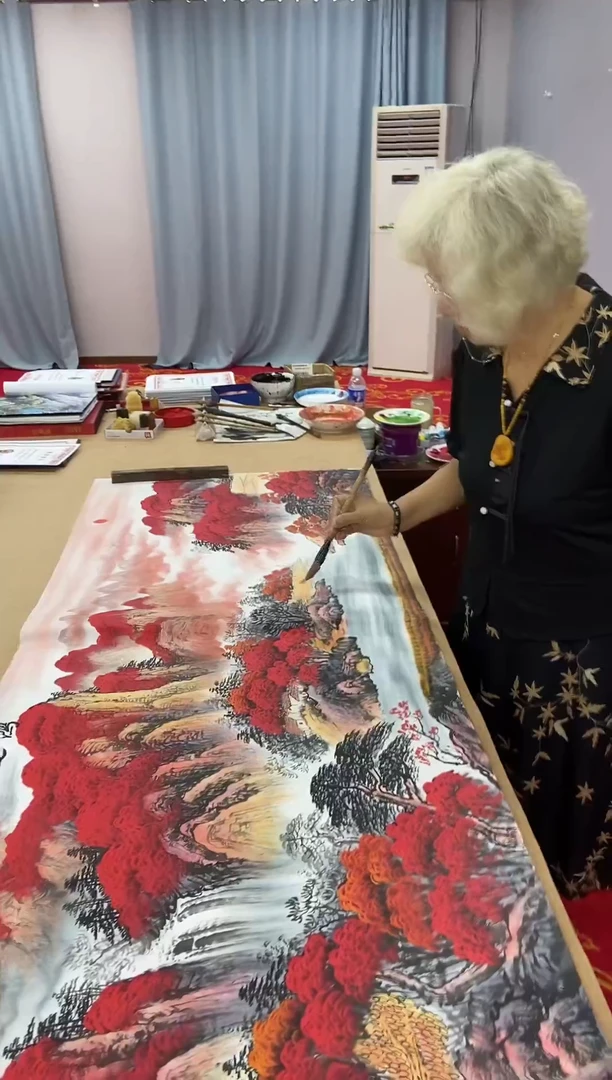 国画郑秀云 鸿运当头 小六尺 手绘 宣纸