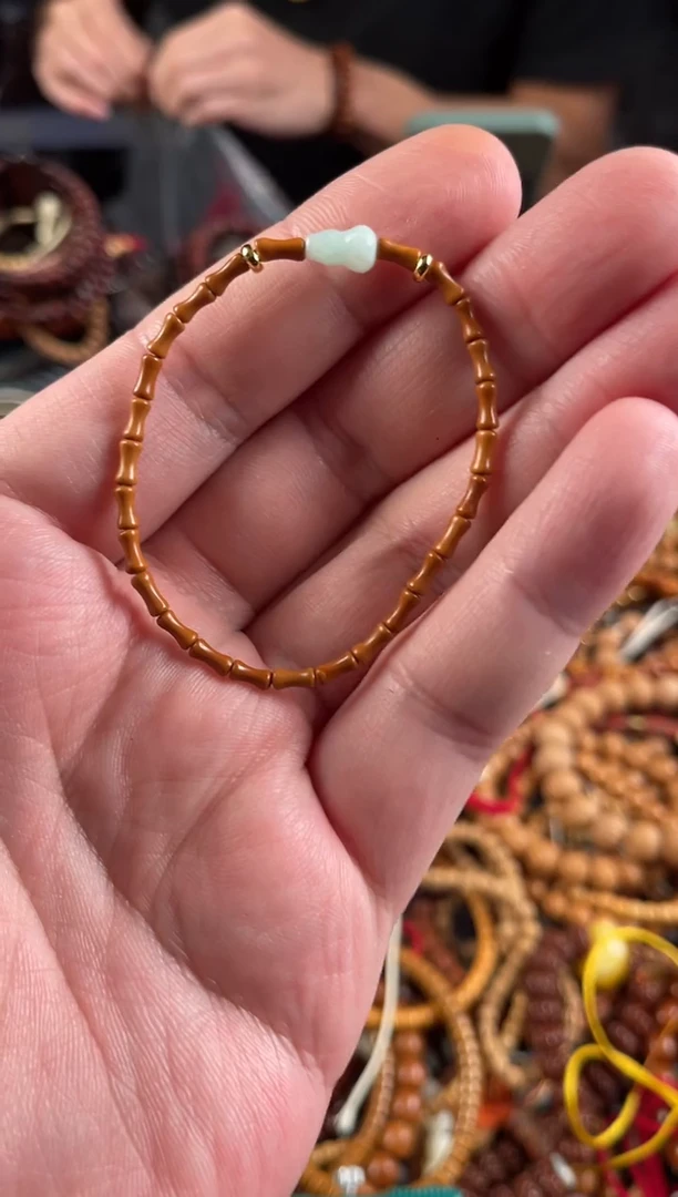 手串橄榄核王胖子文玩工作室竹节单圈