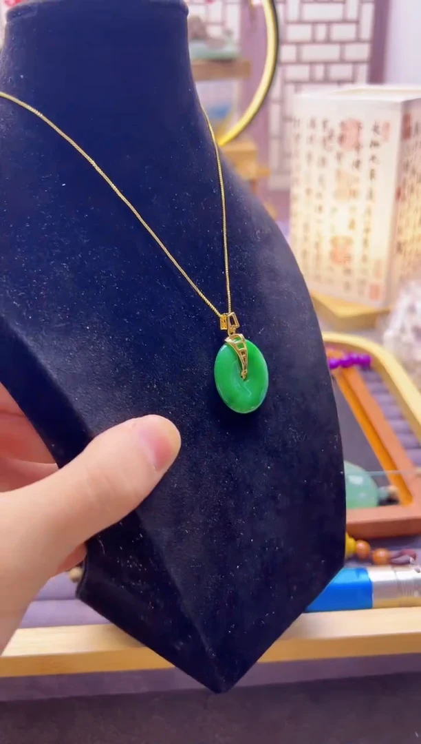 【闪购商品】翡翠颈饰14K金镶嵌D130