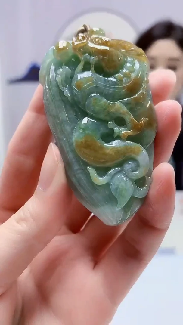 【闪购商品】定制翡翠未镶嵌4829zm-毛货挂件87