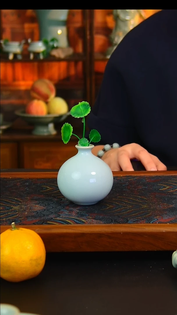 瓷片原矿汝瓷福利小石榴瓶