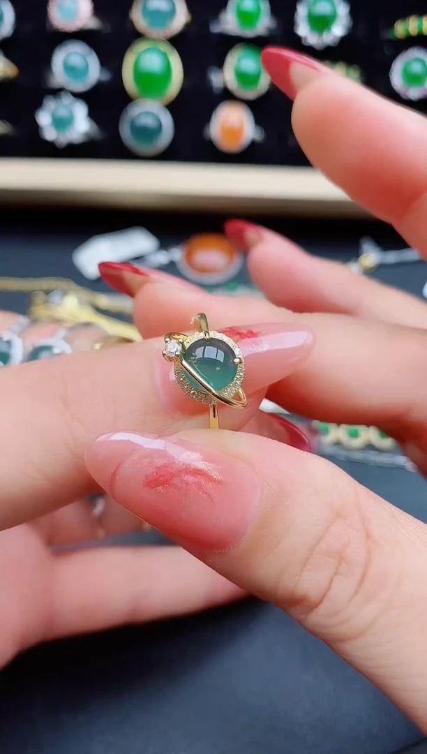 【闪购商品】翡翠戒指银S925镶嵌321321