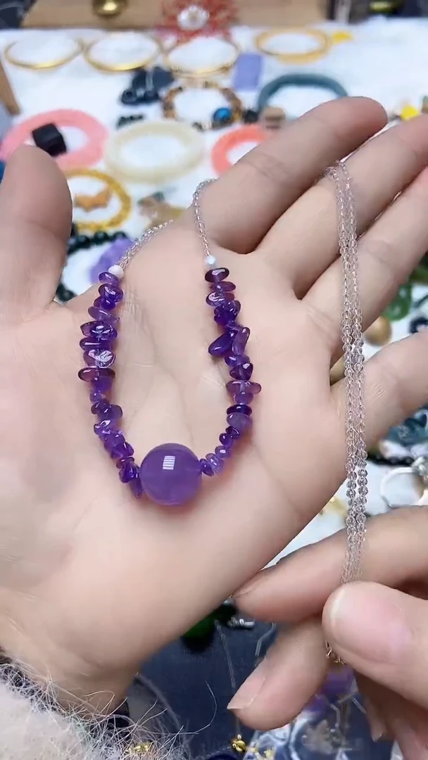 【闪购商品】紫晶颈饰未镶嵌A17OPJKPOJKPKP[