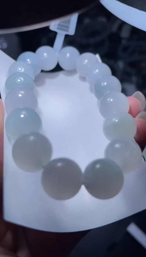 【闪购商品】定制翡翠未镶嵌天然缅甸A货翡翠手串51尺寸12+