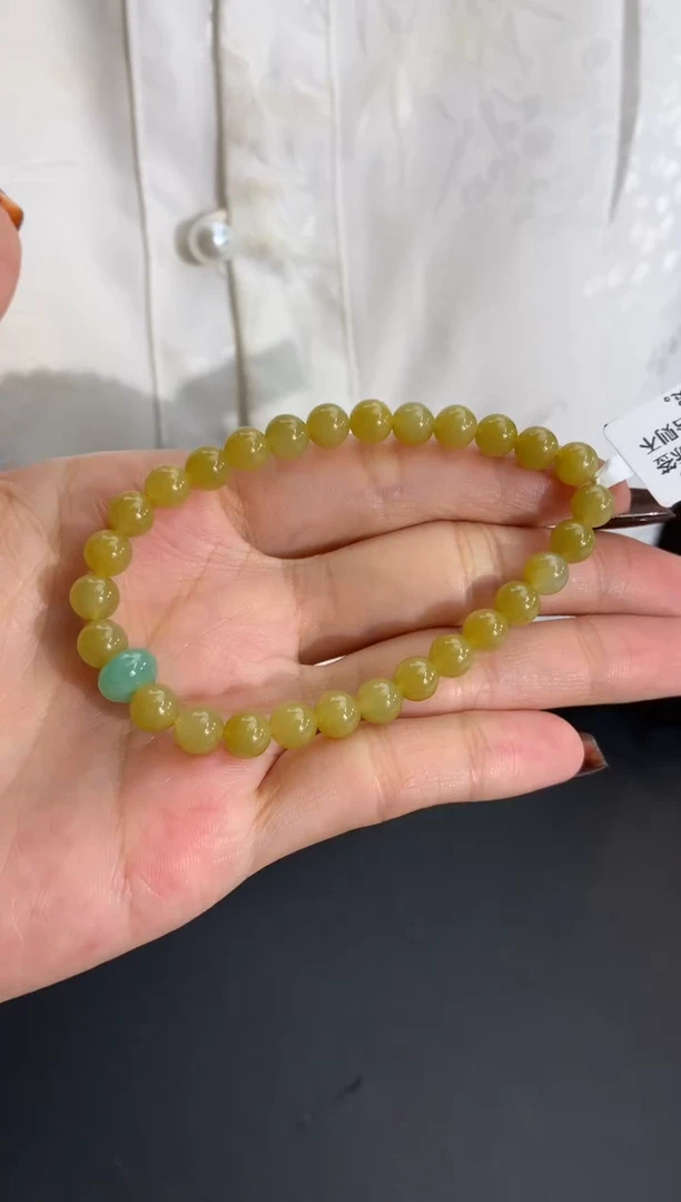 未镶嵌手串翡翠卡6-7.9mm