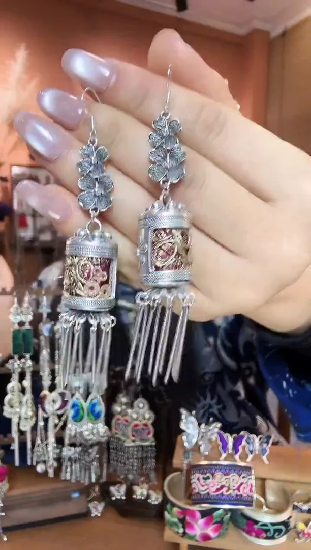 刺绣纯手工民族风耳环