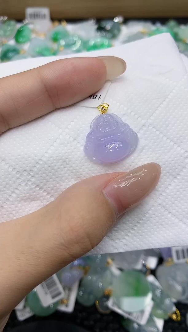 翡翠18K金镶嵌颈饰111111111111