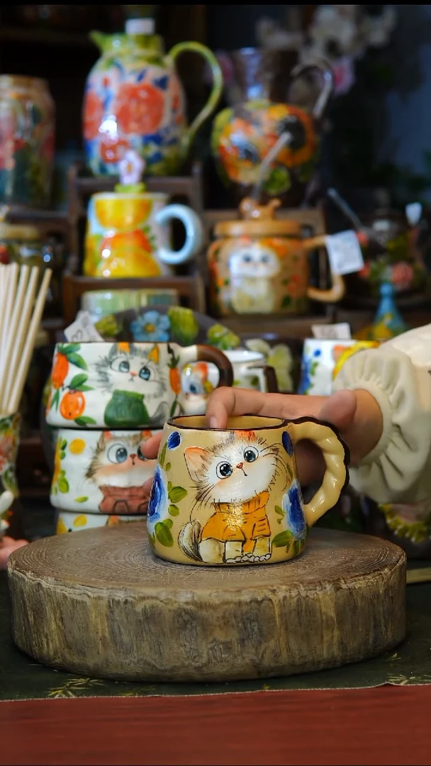 陶瓷142景德镇手工手绘釉下彩