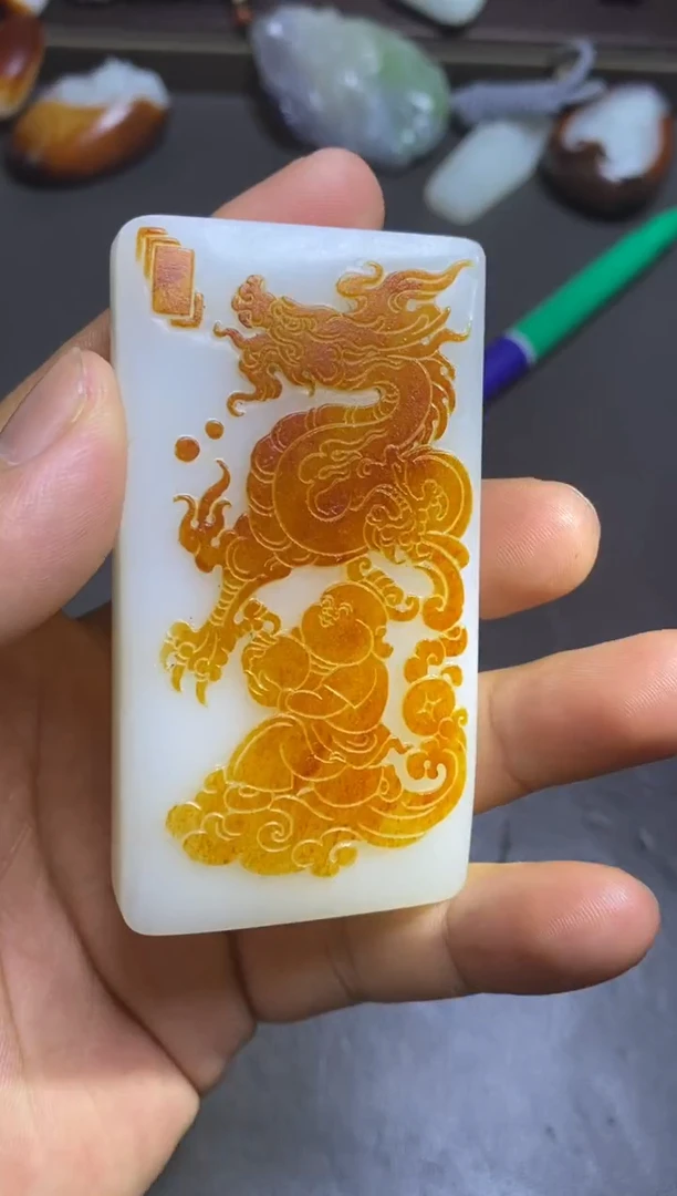 和田玉未镶嵌把件和田玉