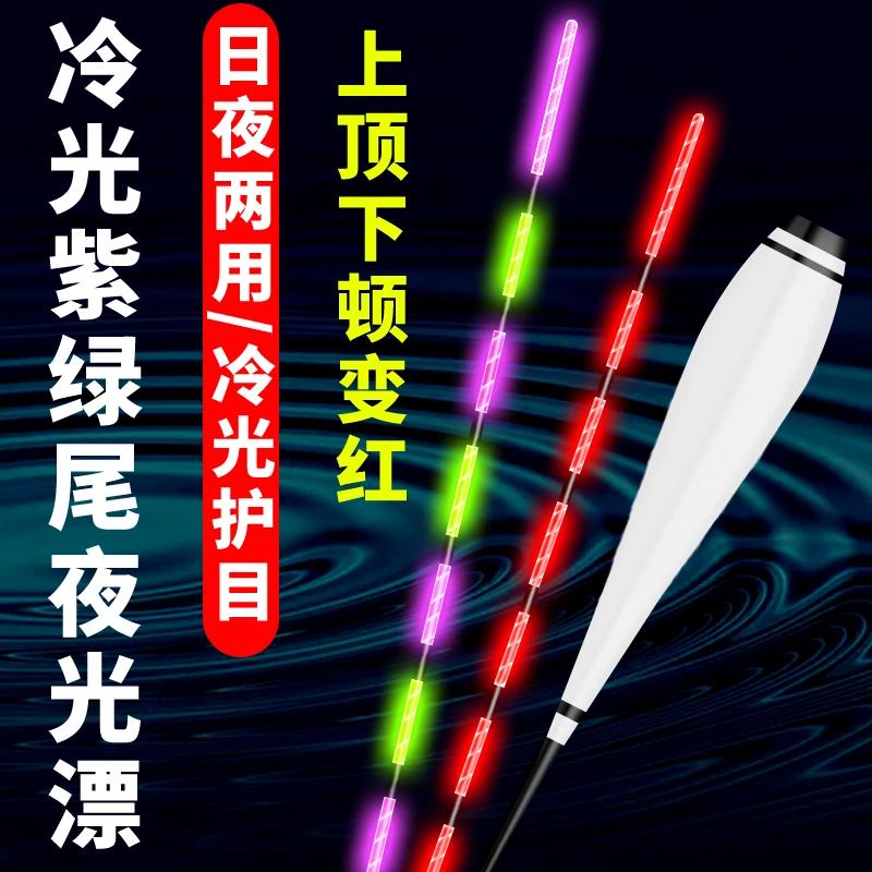 变色夜光鱼漂重力感应夜光漂日夜两用灵敏电子浮漂冷光护目鲤鱼漂