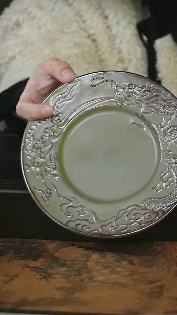 摆件望瓯陶溪川龙纹盘