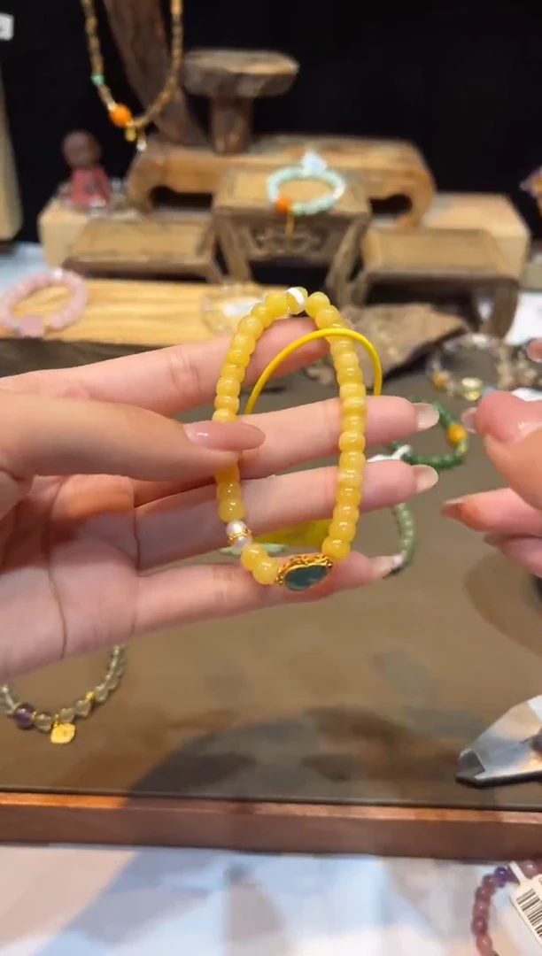 手链琥珀未镶嵌手饰@@
